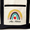 Mod Rainbow Teacher Beach Tote Bag