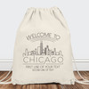 Welcome to Chicago Skyline Tote Bags