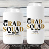 Class of 2024 Graduation Can Coolers - Bulk Graduation Party Favors + Party Supplies - Grad Squad Can Cozies