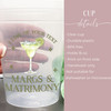 Margs & Matrimony 16oz Clear Cups