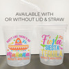 Colorful Fiesta 16oz Clear Cups