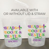 Beads Booze & Besties 16oz Clear Cups