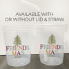 Boho Friendsmas 16oz Clear Cups