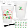 Retro Merry & Bright Christmas Cups