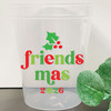 Retro Friendsmas 16oz Clear Cups