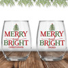 Merry & Bright Wine Glass