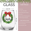 Christmas Wreath Wine Glass