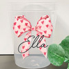 Heart Bow 16oz Clear Cups
