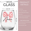 Heart Bow Wine Glass