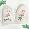 Flamingo Name Tote Bags
