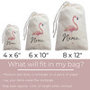 Flamingo Name Tote Bags