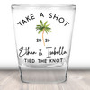 Palm Tree Wedding Shot Glasses