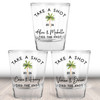 Palm Tree Wedding Shot Glasses