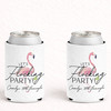Deco Flamingo Birthday Can Coolers