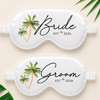 Palm Tree Bride and Groom Sleep Mask