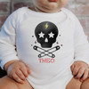 Skully with Bow Baby Shirt