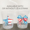 4th of July Bow and Stars 16oz Clear Cups