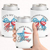 Patriotic Bow or Star Can Coolers
