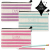 Watercolor Stripe Pencil Cases