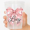 Ghosty Bows Halloween 16oz Clear Cups