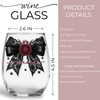 Goth Lace Bow Wine Glass
