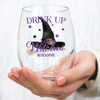 Drink Up Witches Hat Shatterproof Wine Glass
