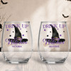 Drink Up Witches Hat Shatterproof Wine Glass