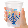 Lets Get Lit Hanukkah 16oz Clear Cups