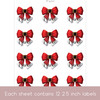 Santa Bow Christmas Name Labels