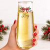 Merry Little Bow Champagne Flute