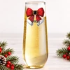 Santa Bow Champagne Flute