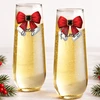 Santa Bow Champagne Flute