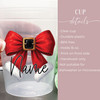 Santa Bow 16oz Clear Cups