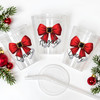 Santa Bow 16oz Clear Cups