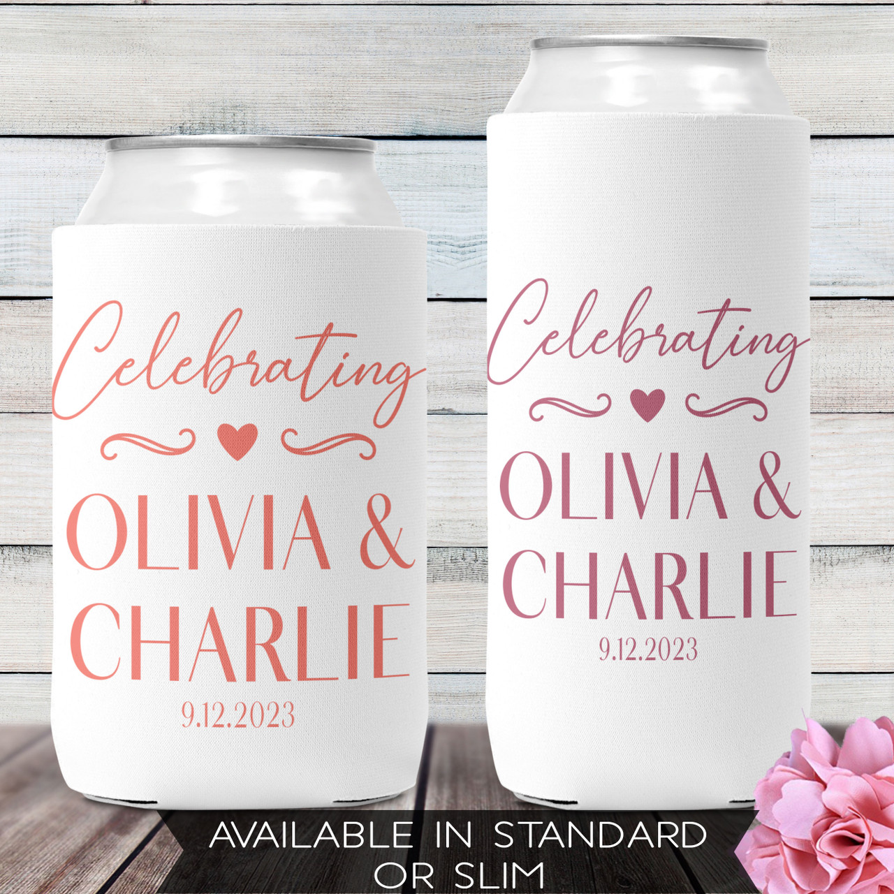 Personalized Can Coolers Set of 100 with Your Text Logo or Image Wedding  Favors Bachelor Party Favors Birthday Party Favors