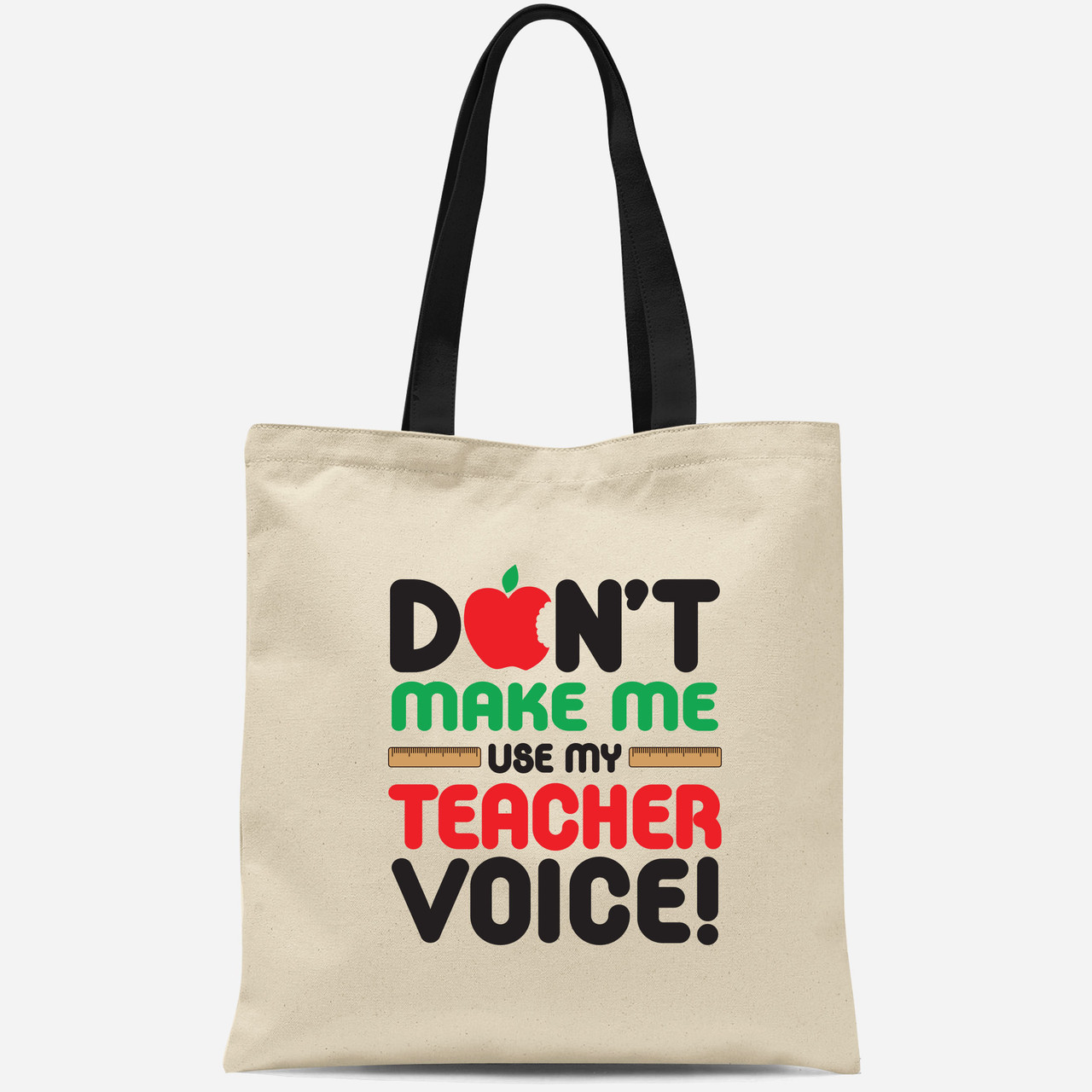 Personalized Teacher Canvas Totes, Custom Teacher Gift Bags
