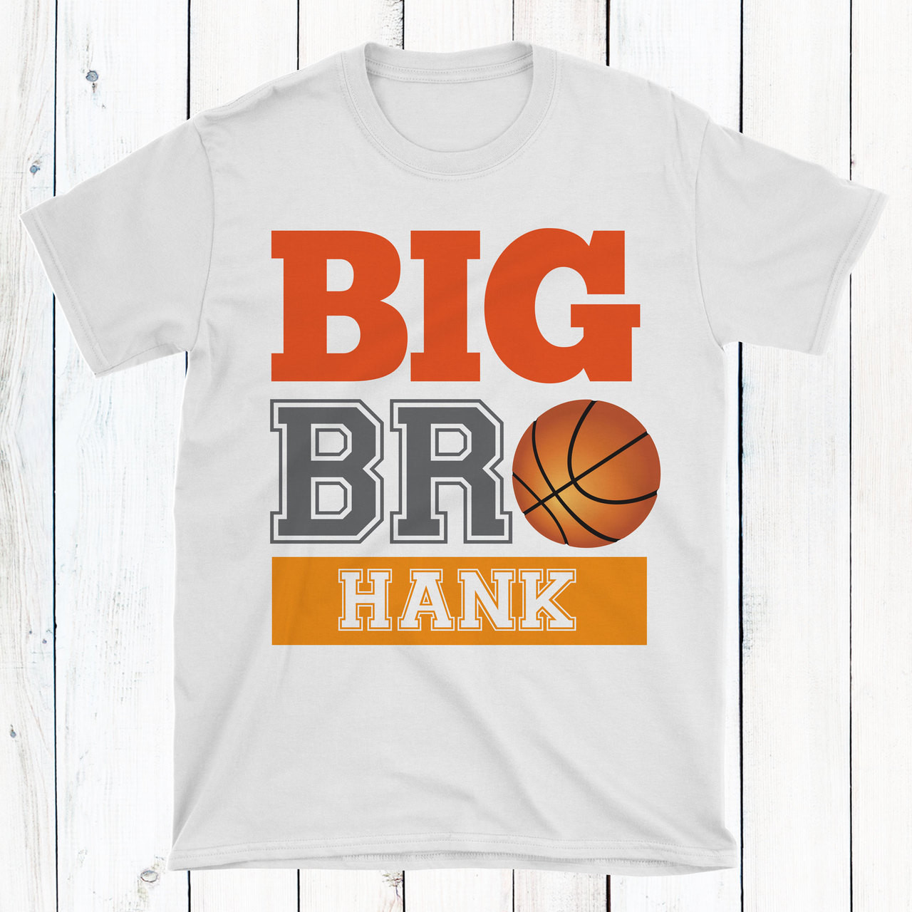 Personalized Big or Little Brother Basketball Shirt