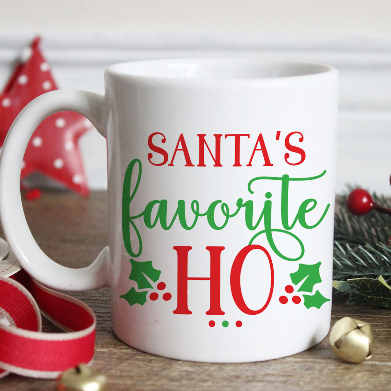 Santa's Favorite Ho Coffee Mug Holiday Gifts Naughty Christmas