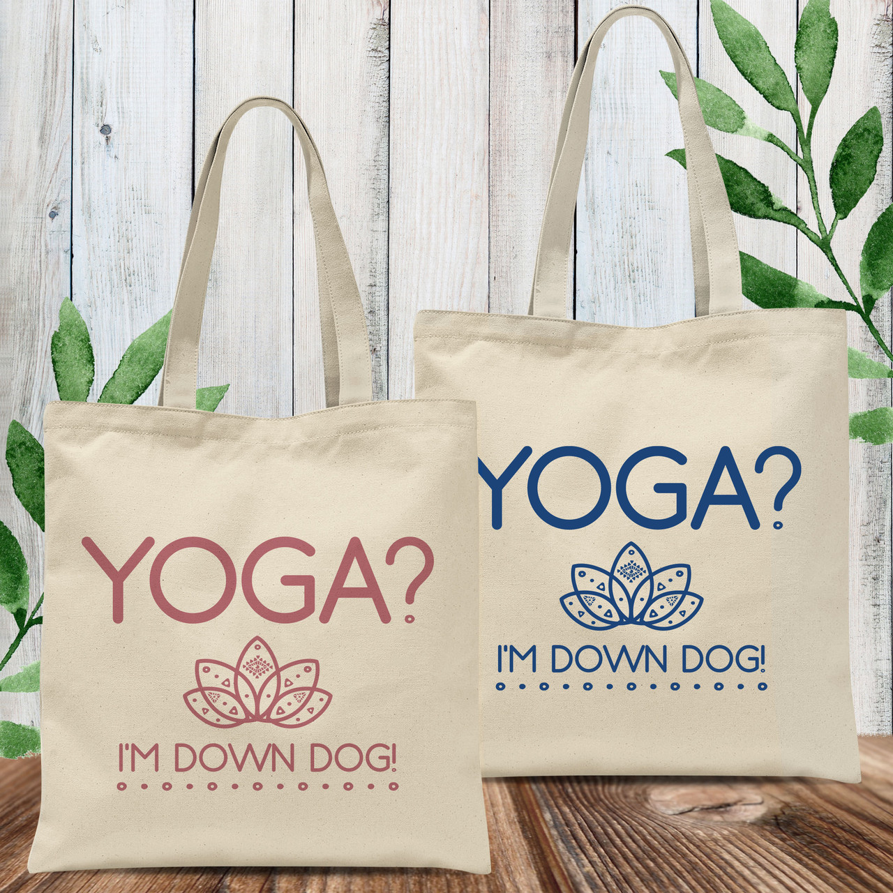 Yoga? I'm Down Dog - Personalized Yoga Tote Bag