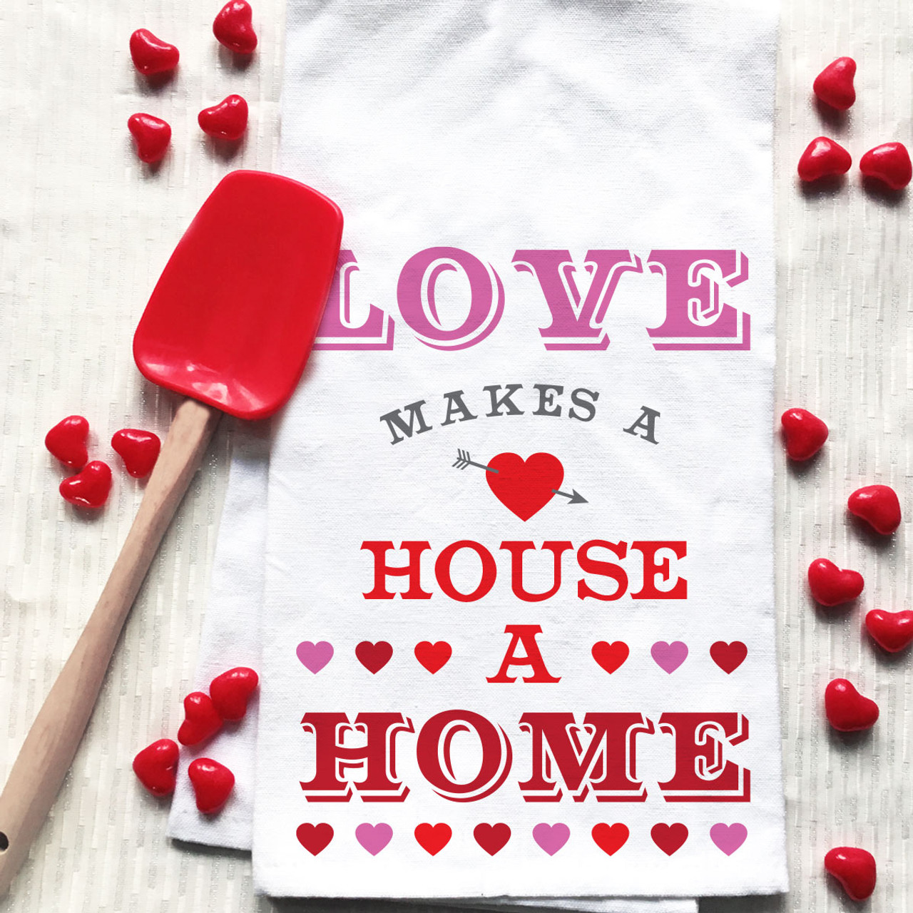 Make Your Own Valentine Kitchen Towels