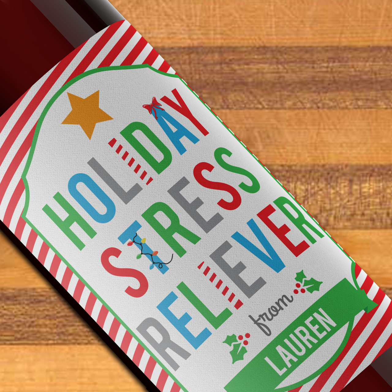 Christmas Water Bottle Labels LOWEST Price Water Proof Labels, FREE  Customization