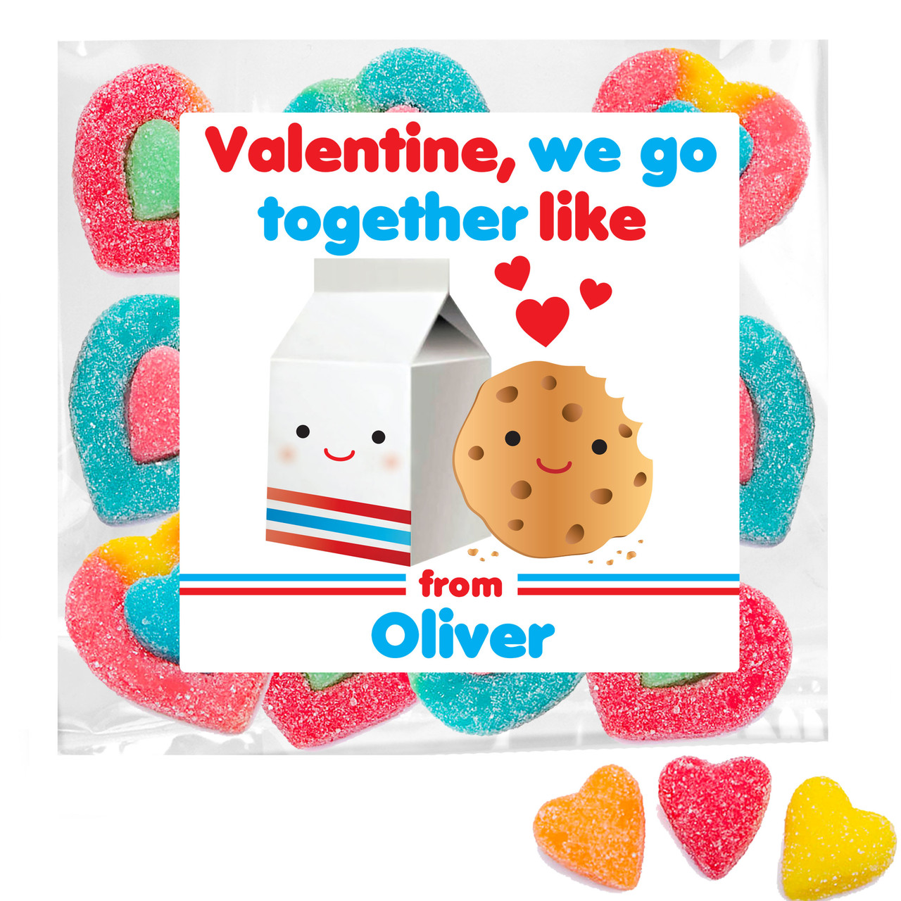 BFF Yummy Food Valentine's Day Stickers