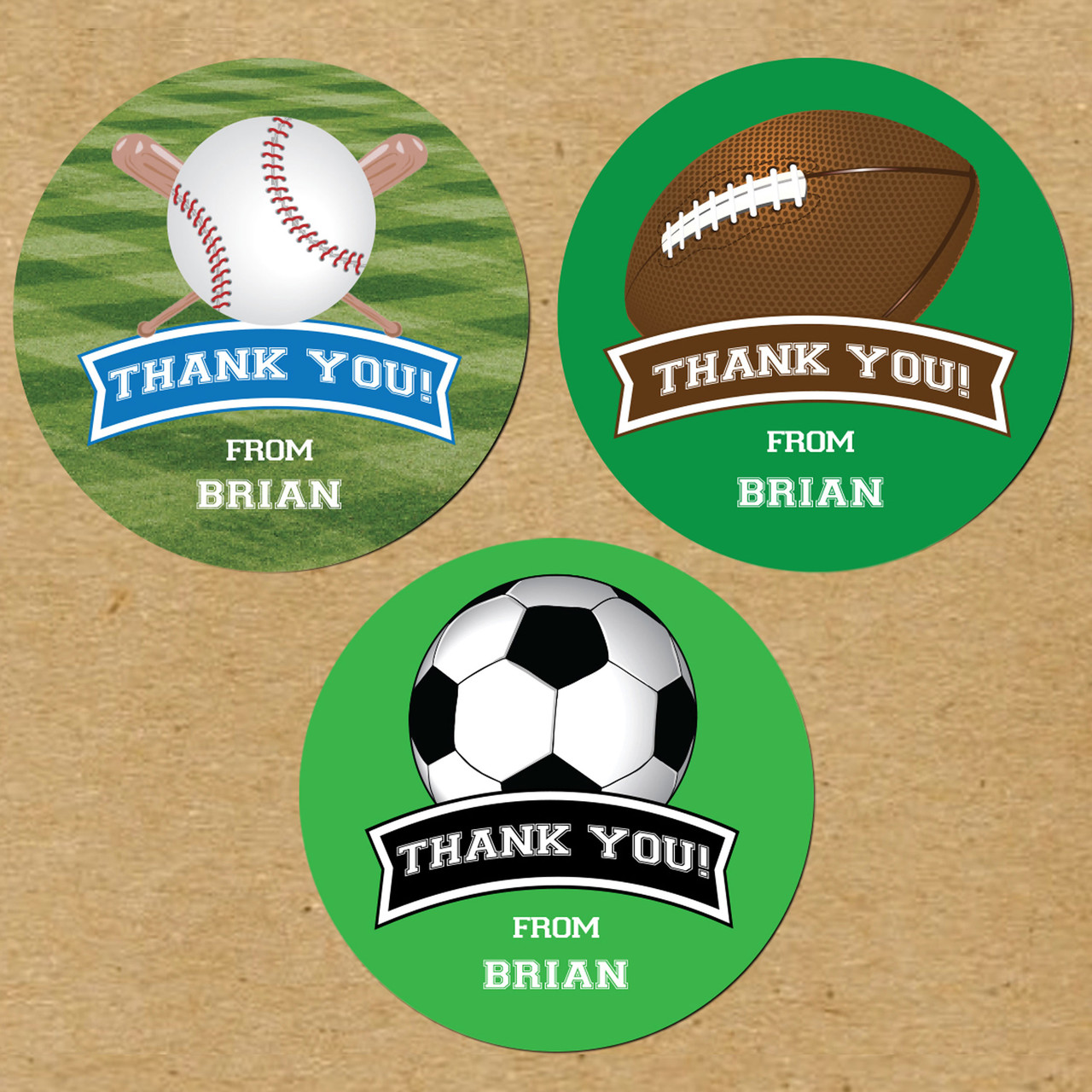 Football Birthday Party Favor Tags 