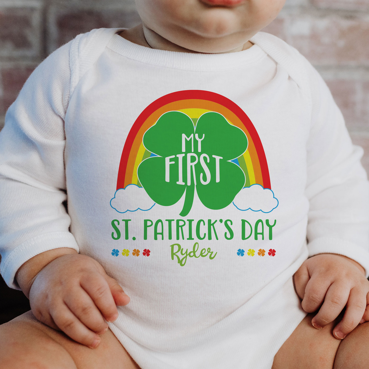 My First Patrick's Day Personalized Baby Outfit Custom Bodysuit