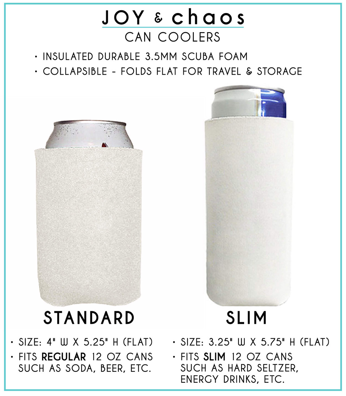 Promotional 12 oz. Slim Hard Seltzer Can Cooler