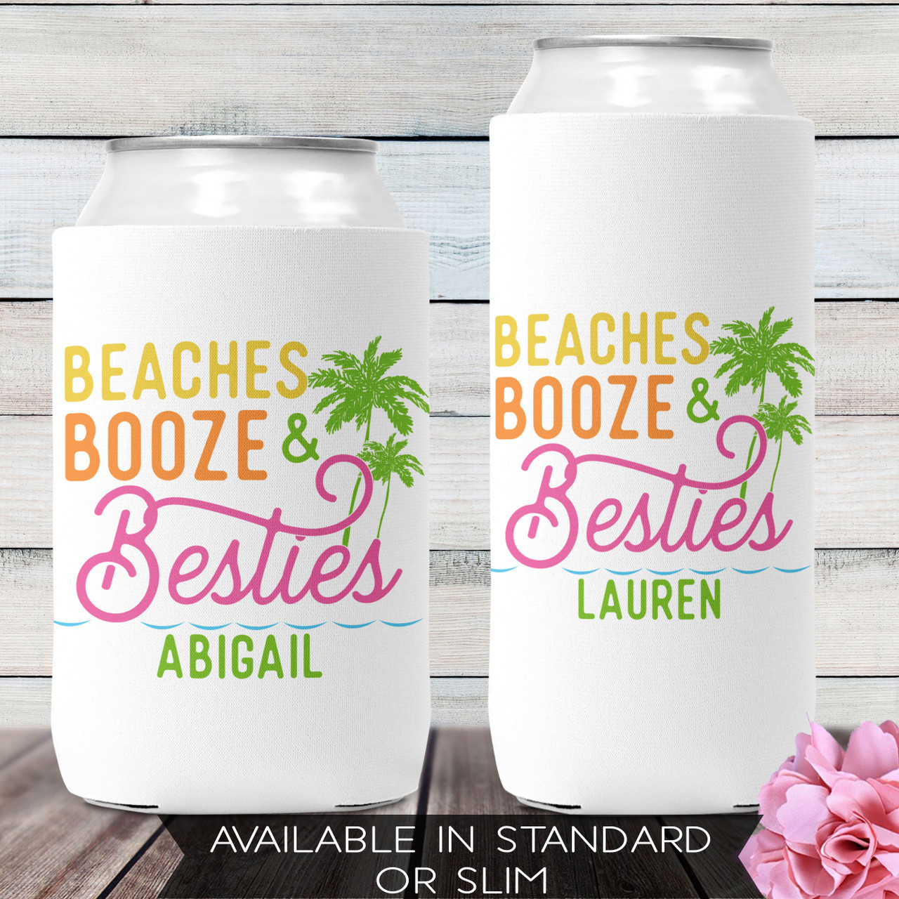 Beach Skinny Can Cooler cozies, Slim Can Cooler coozie , Can Cooler , –  Southern Scented Gifts
