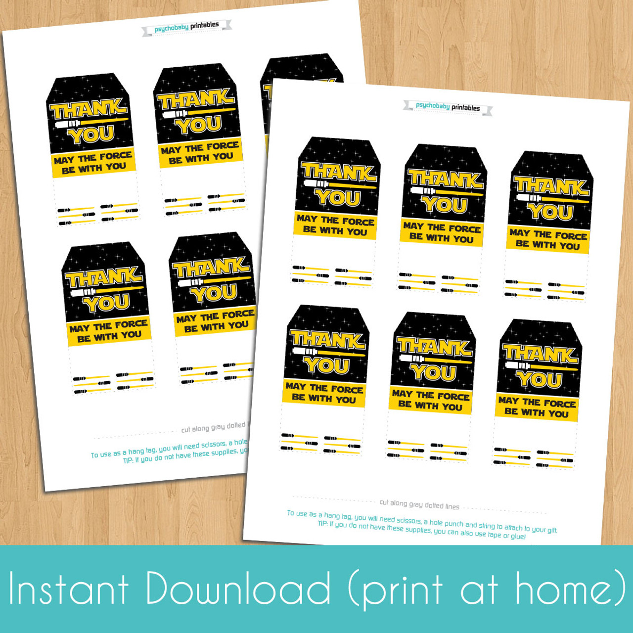 Printable Jedi Birthday Favor Tags (Instant Download) printable-jedi-birthday-favor-tags-instant-download