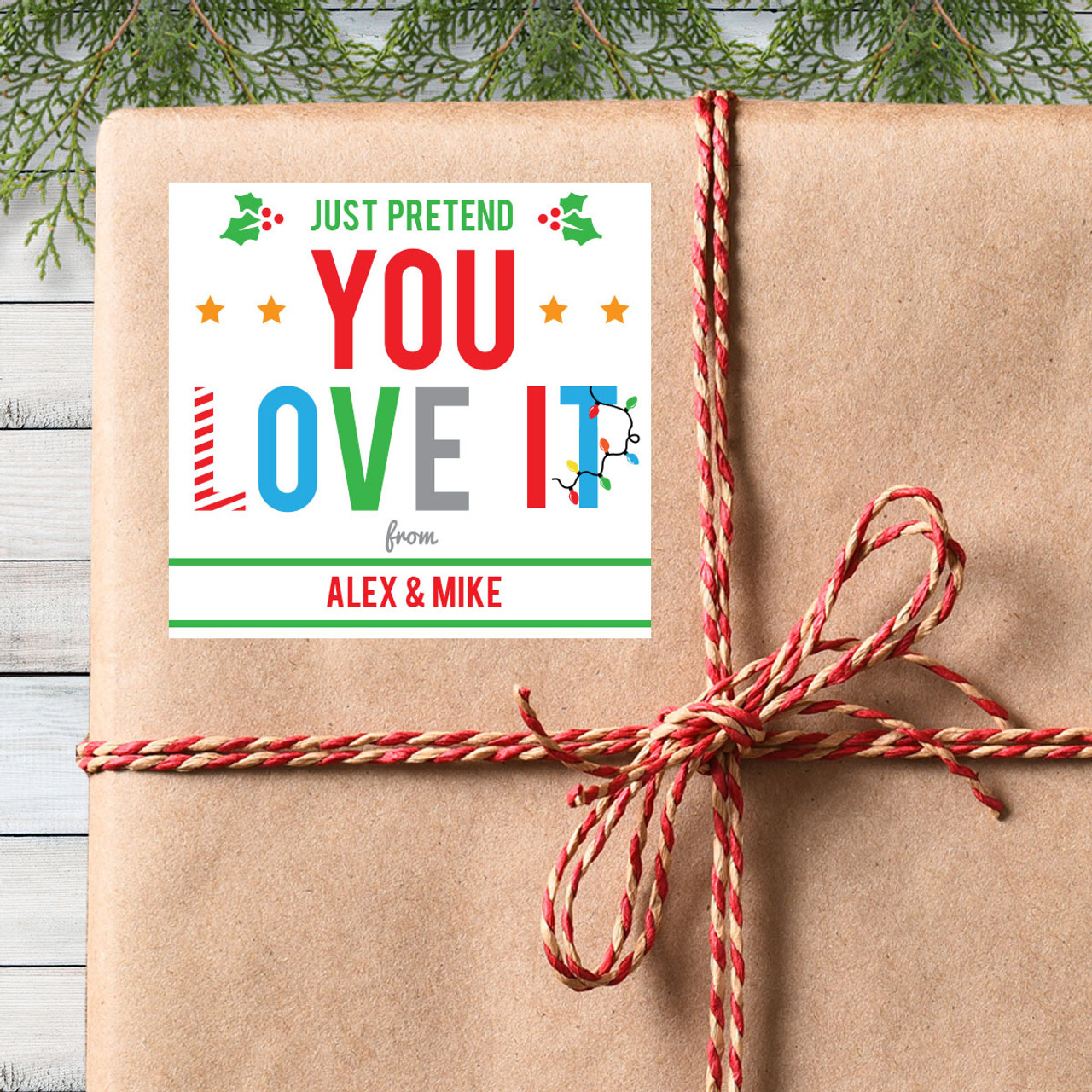 Printable Pretend You Love It Christmas Gift Tags (Instant Download)