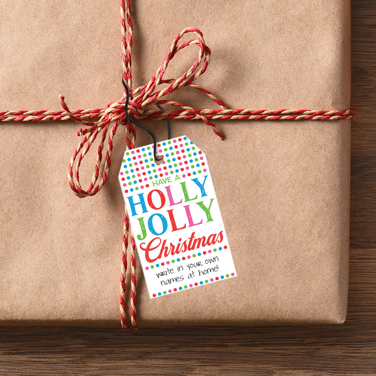 Holly Jolly Holiday Christmas Present Gift Tags, 2 x 3 Inches 100 Pack 4  Designs