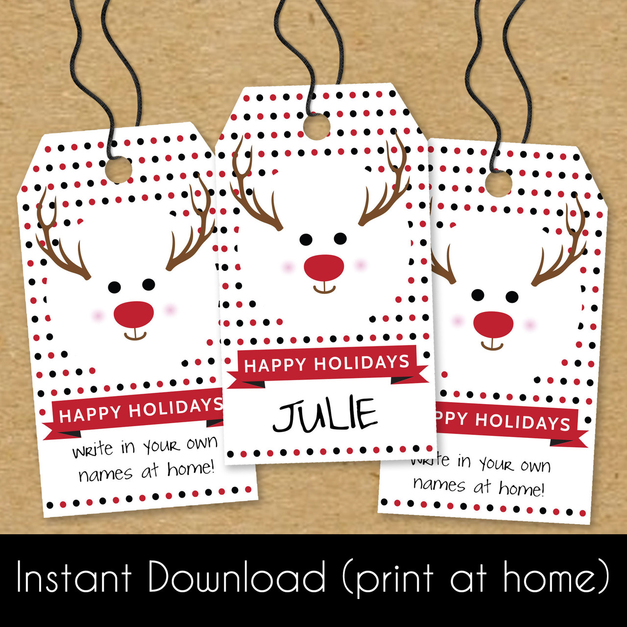 Printable Christmas Gift Tags, DIY Christmas Gift Tags, Gift Tags